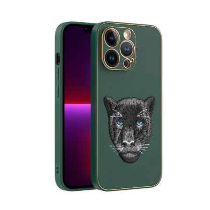 Apple iPhone 13 Pro Premium Embroidery Leather case - Pattern 8