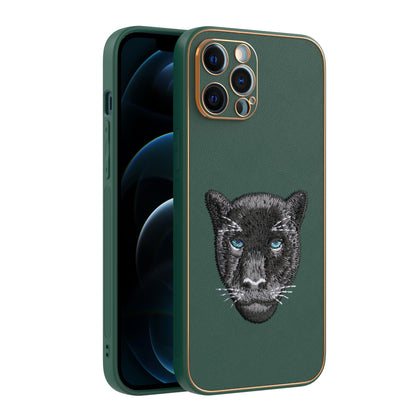 Apple iPhone 12 Pro Max Premium Embroidery Leather case - Pattern 8