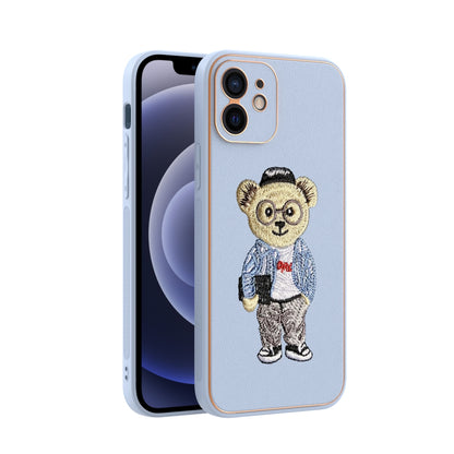 Apple iPhone 12 Premium Embroidery Leather case - Pattern 9