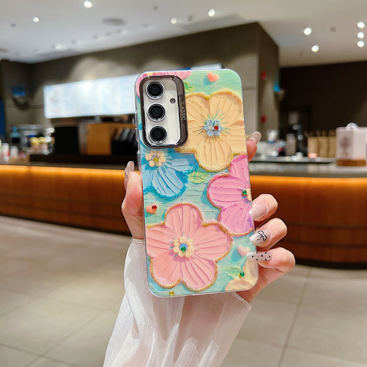 Samsung S24 FE 5G 3D Hot Trending Rhinestone Flowers case - Pattern 2