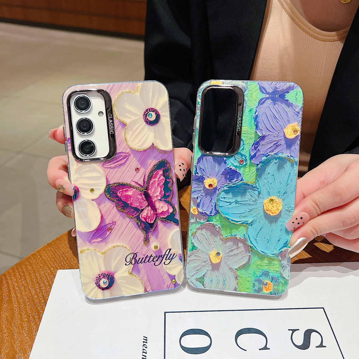 Samsung S24 FE 5G 3D Hot Trending Rhinestone Flowers case - Pattern 4
