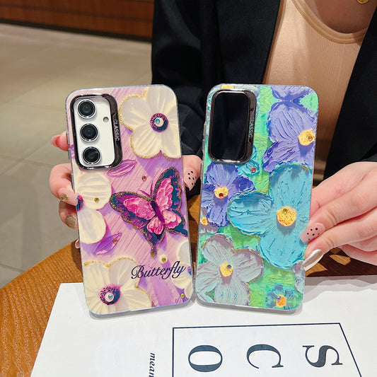 Samsung A55 5G 3D Hot Trending Rhinestone Flowers case - Pattern 6