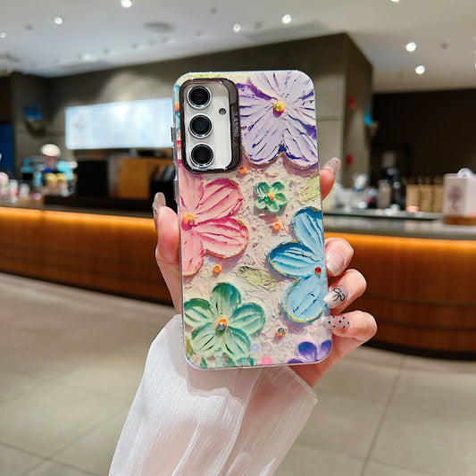 Samsung S24 FE 5G 3D Hot Trending Rhinestone Flowers case - Pattern 5