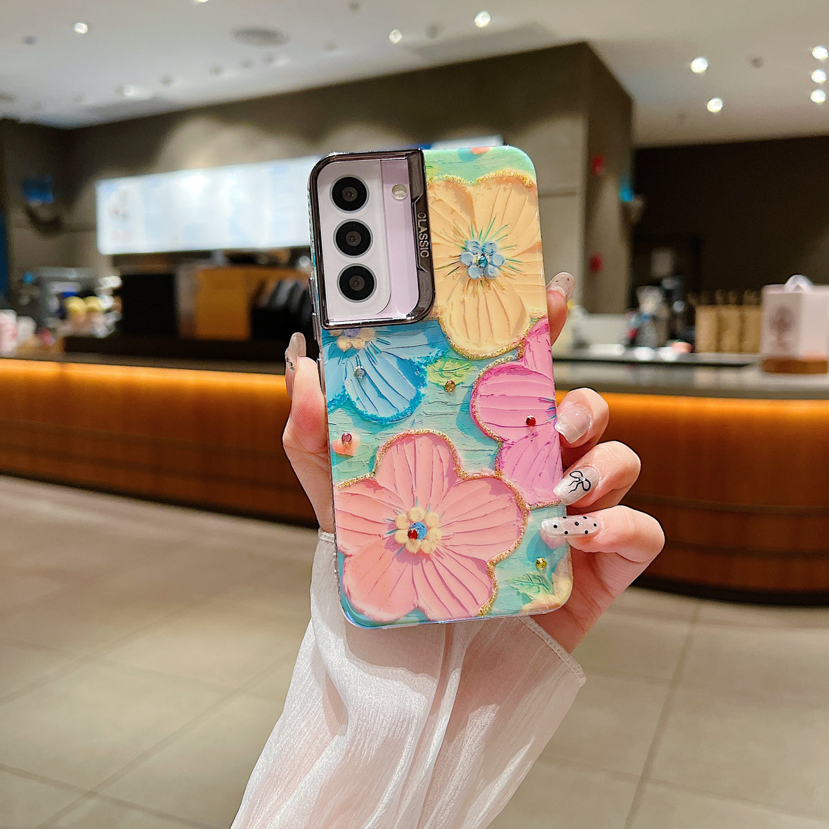 Samsung S22 5G 3D Hot Trending Rhinestone Flowers case - Pattern 2
