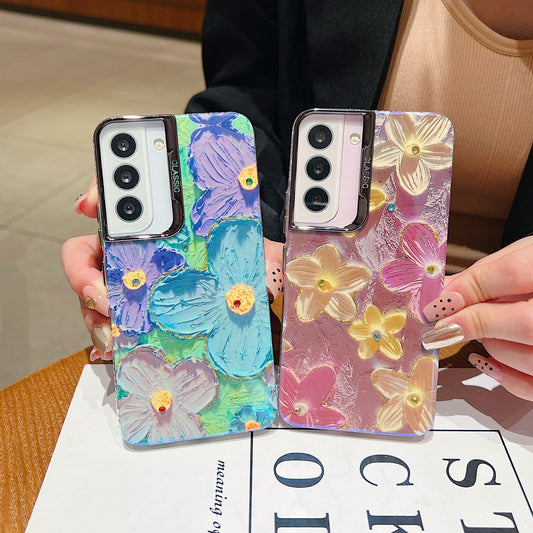 Samsung S22 5G 3D Hot Trending Rhinestone Flowers case - Pattern 4