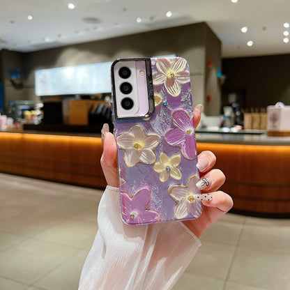 Samsung S22 5G 3D Hot Trending Rhinestone Flowers case - Pattern 1
