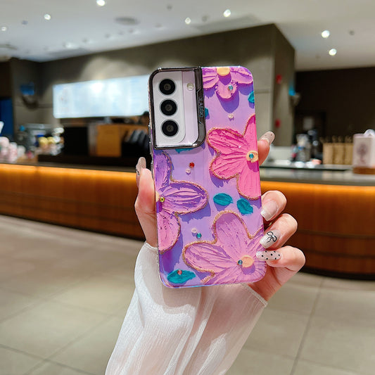 Samsung S22 5G 3D Hot Trending Rhinestone Flowers case - Pattern 3