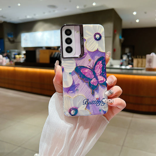 Samsung S22 5G 3D Hot Trending Rhinestone Flowers case - Pattern 6