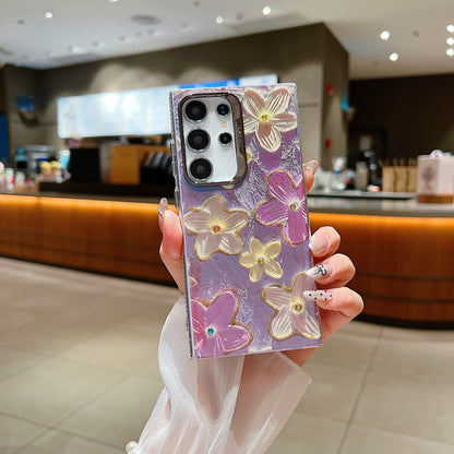 Samsung S24 Ultra 5G 3D Hot Trending Rhinestone Flowers case - Pattern 1