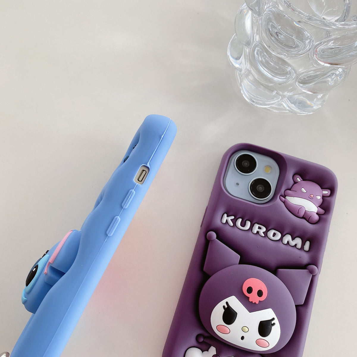 Apple iPhone Kuromi Pop Sockets Soft Silicone cases (Kuromi)