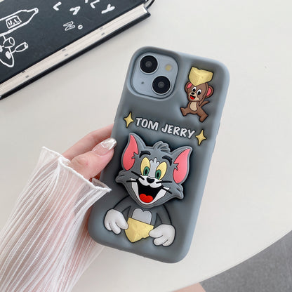 Apple iPhone Tom and Jerry Pop Sockets Soft Silicone cases (Tom & Jerry)