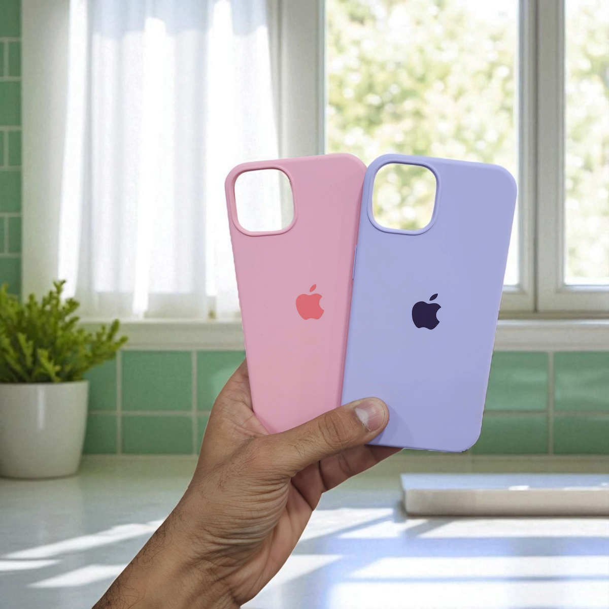 (Pack of 2) Silicone Case Cover for iPhone 13 Pro 5G - Combo 2