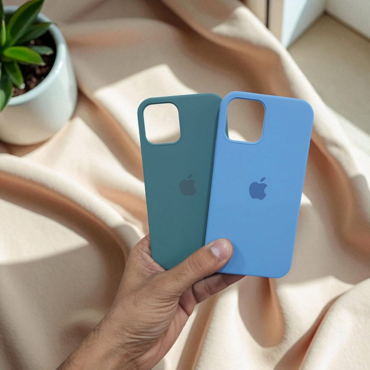 (Pack of 2) Silicone Case Cover for iPhone 13 Pro 5G - Combo 4