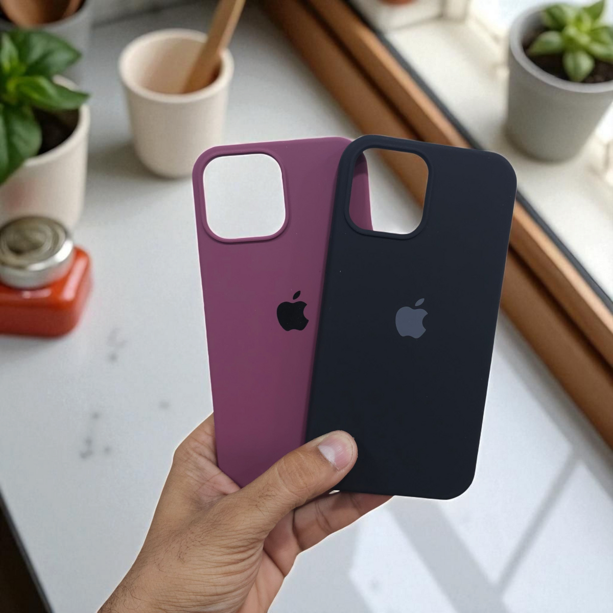 (Pack of 2) Silicone Case Cover for iPhone 12 Pro 5G - Combo 5