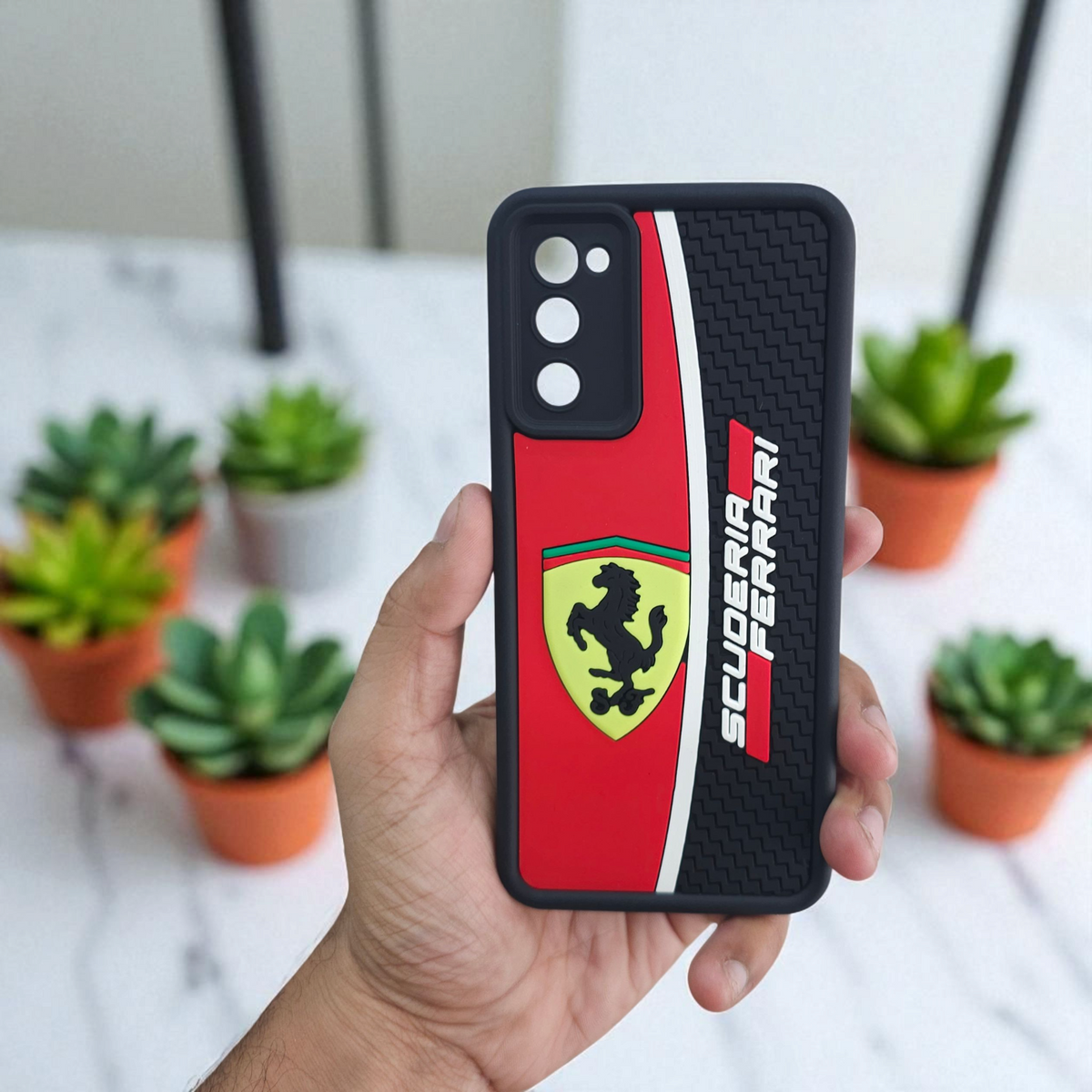 Samsung S20 FE 5G Ferrari Soft Silicone Cute 3D Cartoon Back Cover Case - Ferrari