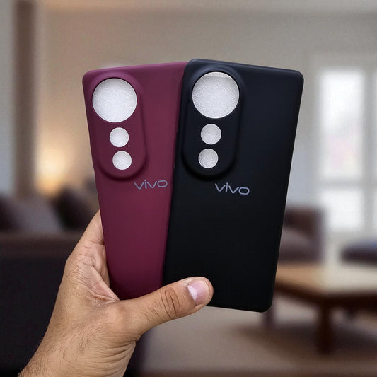 (Pack of 2) Silicone Case Cover for Vivo T3 Ultra 5G - Combo 3