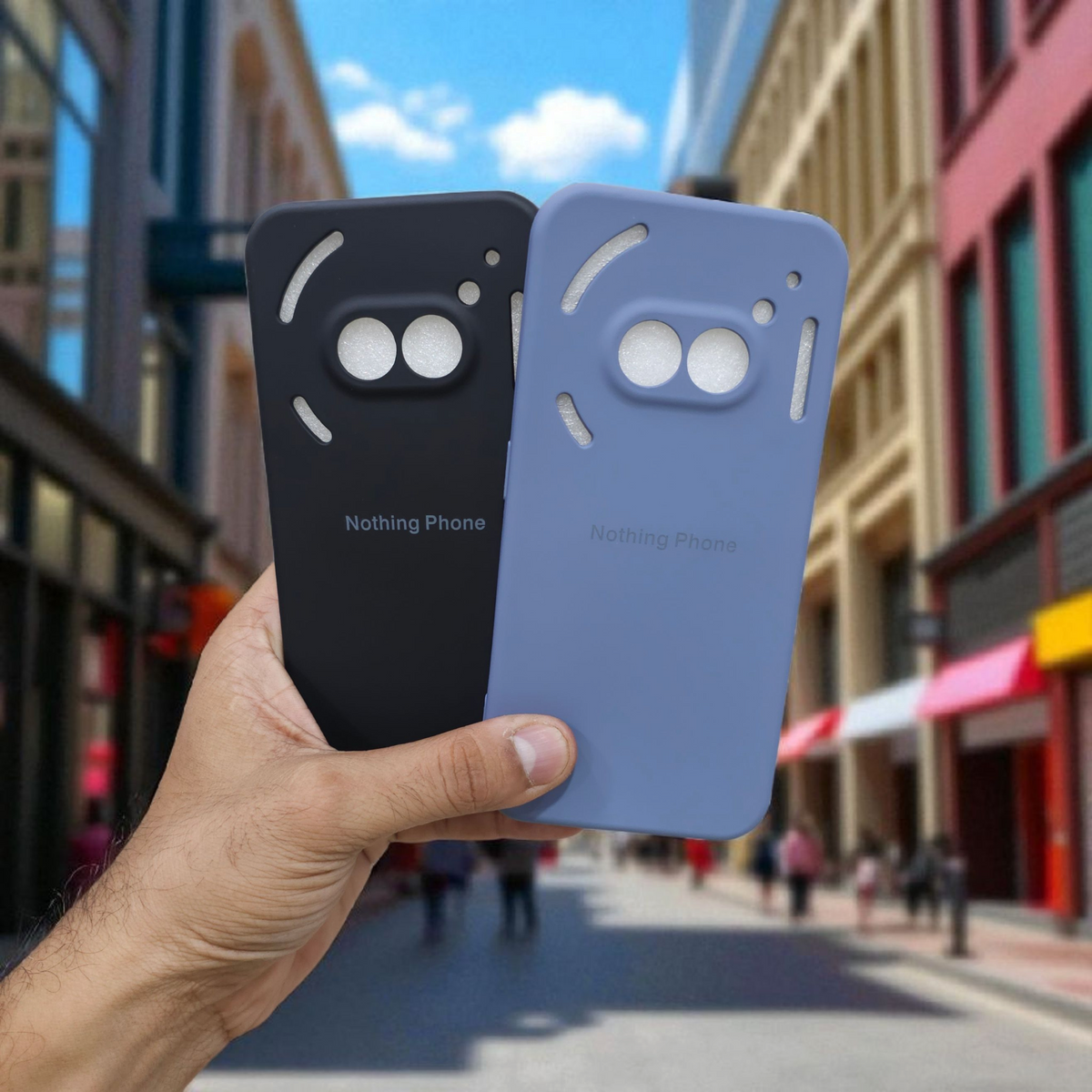 (Pack of 2) Silicone Case Cover for Nothing Phone 2A 5G - Combo 3