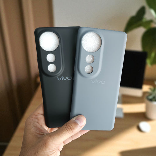 (Pack of 2) Silicone Case Cover for Vivo V40 5G - Combo 5