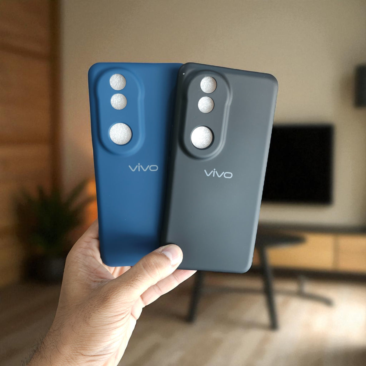 (Pack of 2) Silicone Case Cover for Vivo V50e 5G - Combo 4