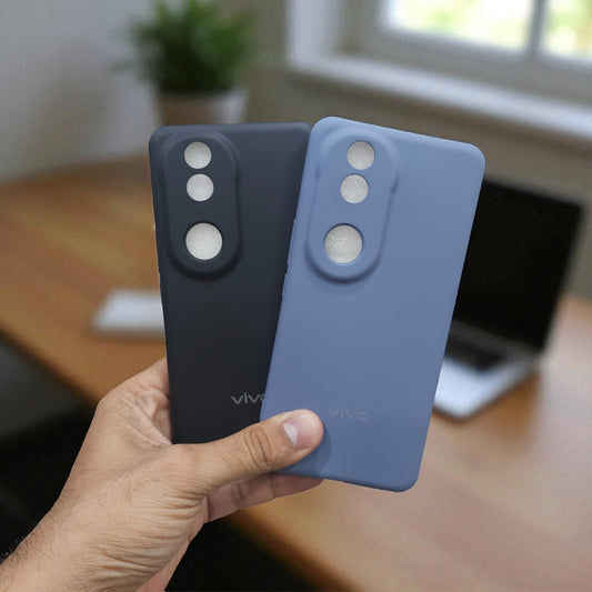 (Pack of 2) Silicone Case Cover for Vivo V50 5G - Combo 3