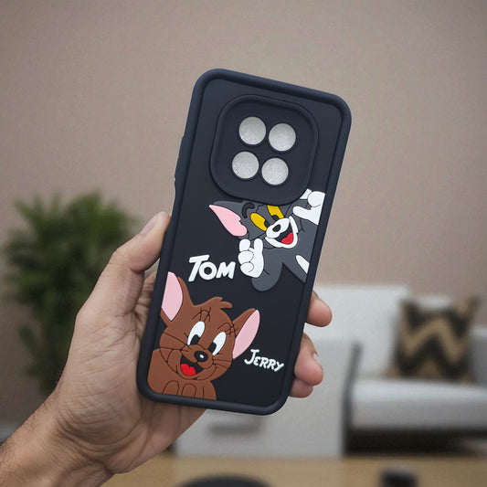 Realme C63 5G Tom & Jerry Soft Silicone Cute 3D Cartoon Back Cover Case - Tom & Jerry