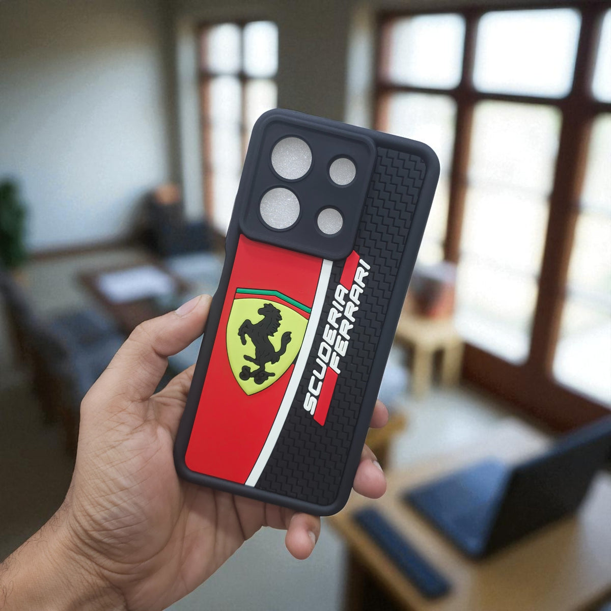 Redmi Note 13 5G Ferrari Soft Silicone Cute 3D Cartoon Back Cover Case - Ferrari