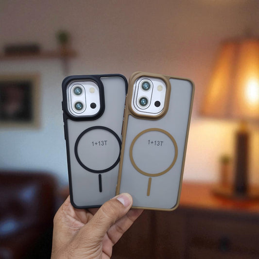 (Pack of 2) Magsafe Printed Metal Buttons Back Case Cover For OnePlus 13s - Combo 1