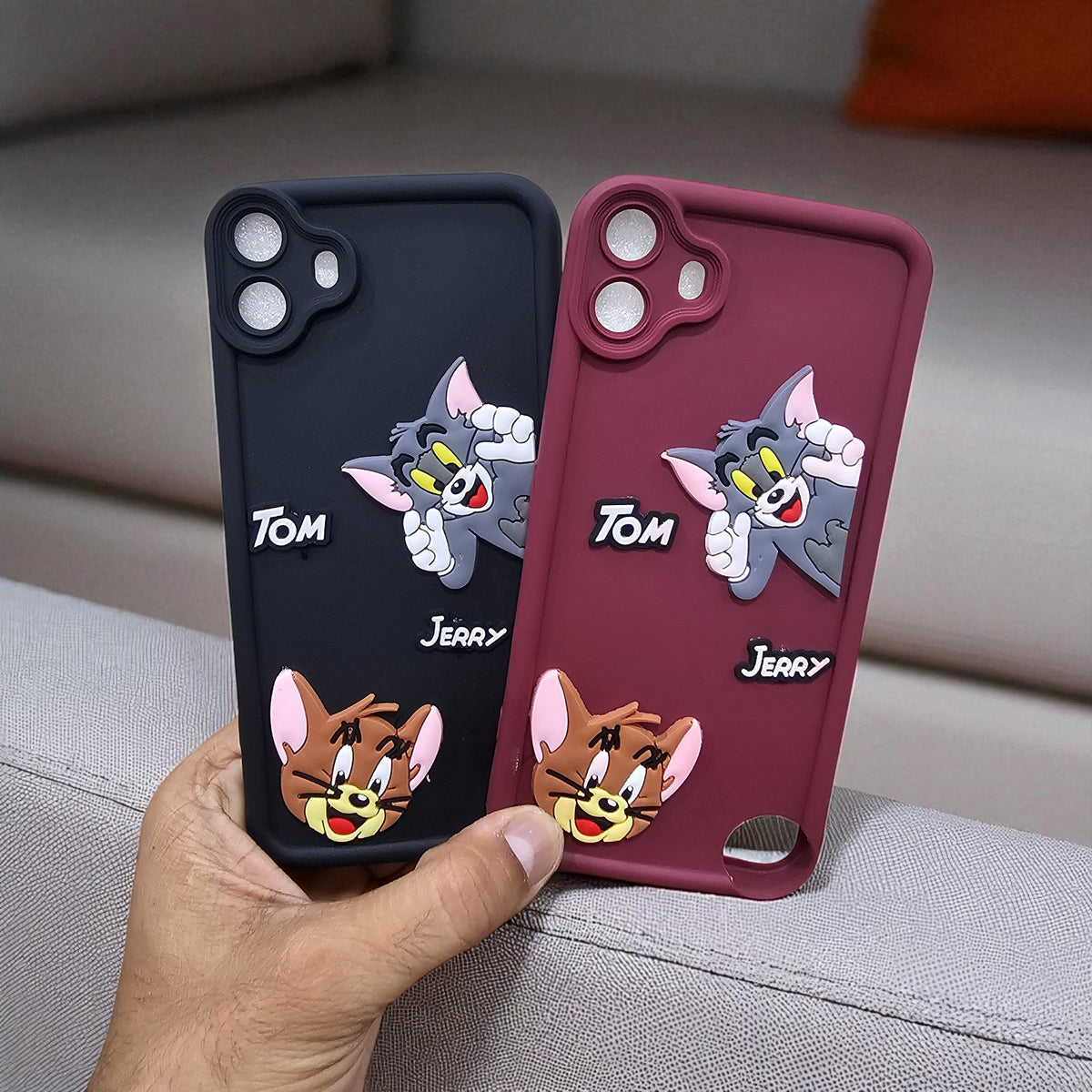 (Pack of 2)Nothing Phone Cmf 1 5G Soft Silicone tom & jerry Back Cover Case - Combo 1