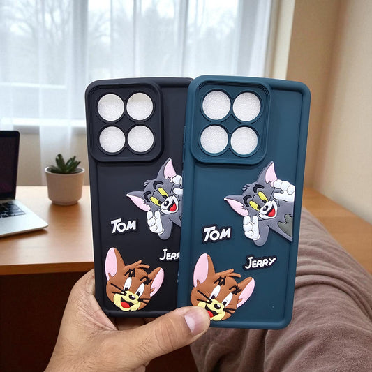(Pack of 2)Motorola Moto Edge 60 5G Soft Silicone tom & jerry Back Cover Case - Combo 1