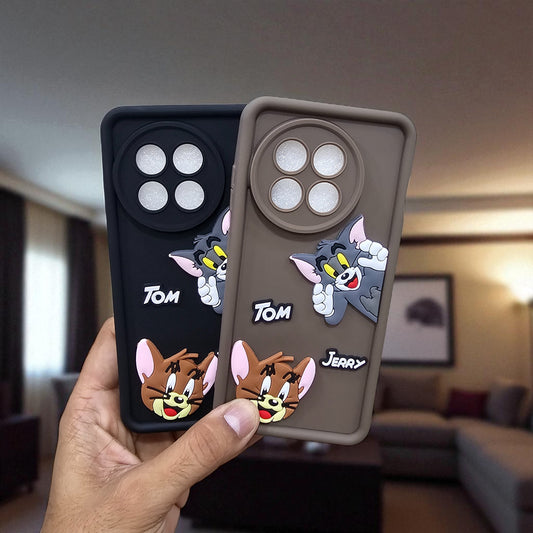 (Pack of 2)OnePlus 13r 5G Soft Silicone tom & jerry Back Cover Case - Combo 2