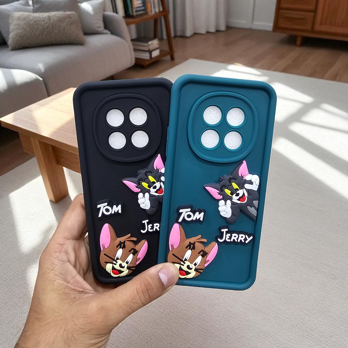 (Pack of 2)Oppo F29 Pro 5G Soft Silicone tom & jerry Back Cover Case - Combo 1