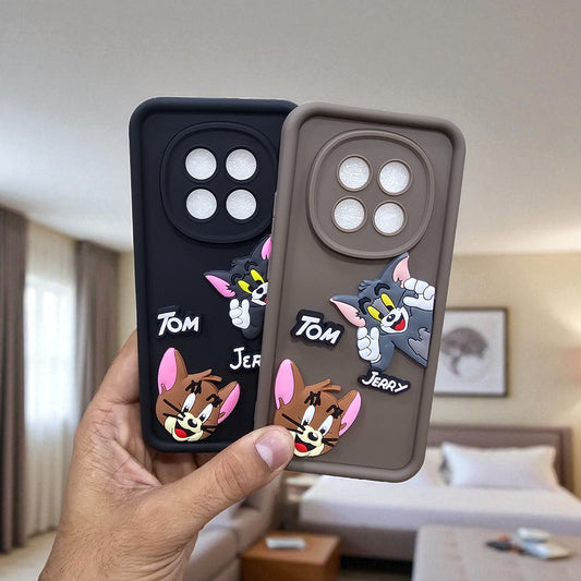 (Pack of 2)Oppo F29 Pro 5G Soft Silicone tom & jerry Back Cover Case - Combo 2