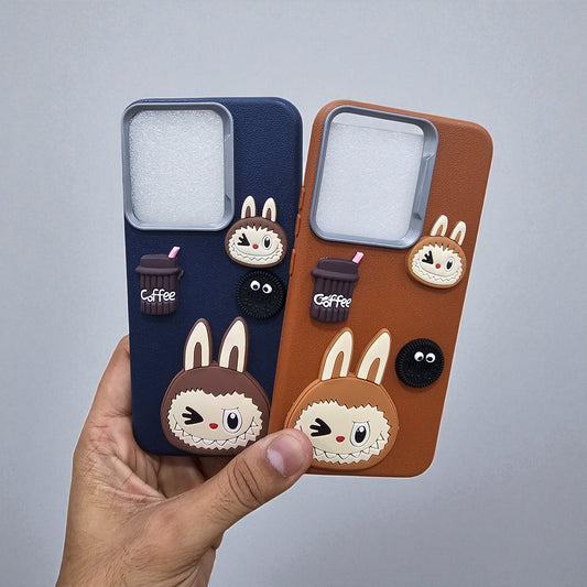 (Pack of 2)Oppo Reno 13 5g Soft Silicone Labubu Phone Back Case Cover - Combo 2