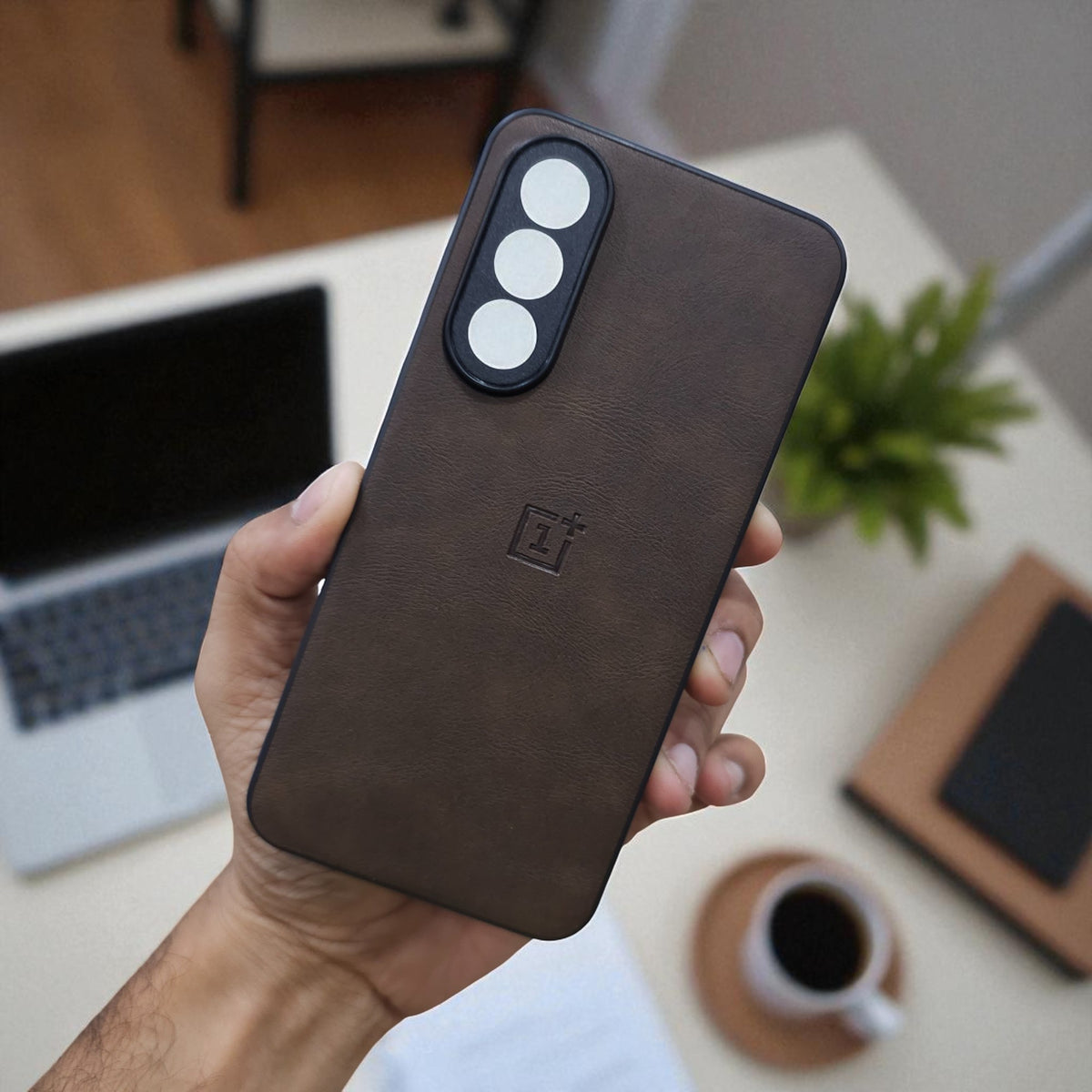 OnePlus Nord 5 5g Premium Leather Back Case Cover - Brown