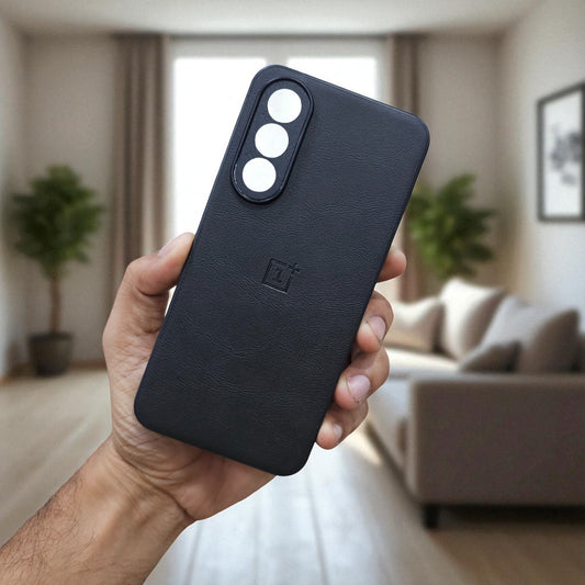 Oneplus Nord 5 5g Premium Leather Back Case Cover - Black