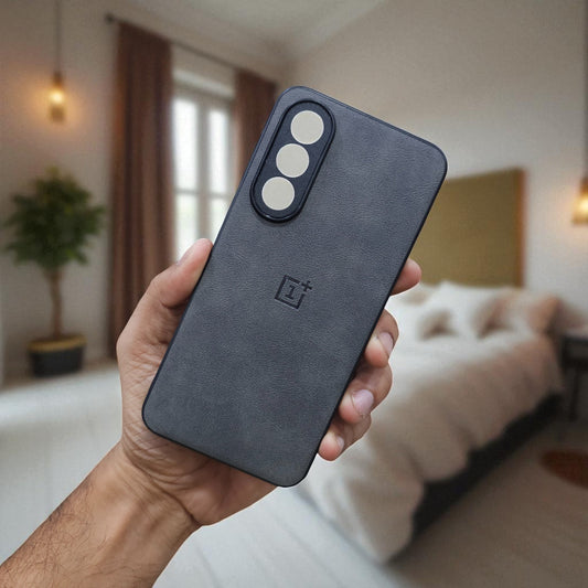 OnePlus Nord 5 5g Premium Leather Back Case Cover - Grey