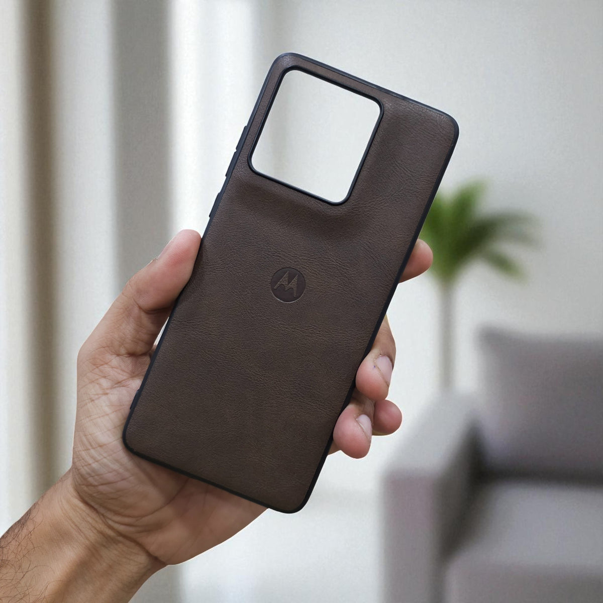 Motorola Moto Edge 60 Fusion 5g Premium Leather Back Case Cover - brown