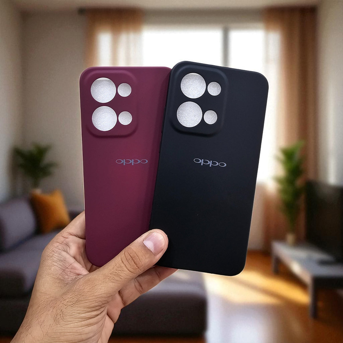 (Pack of 2) Silicone Case Cover for Oppo Reno 13 Pro 5G - Combo 2