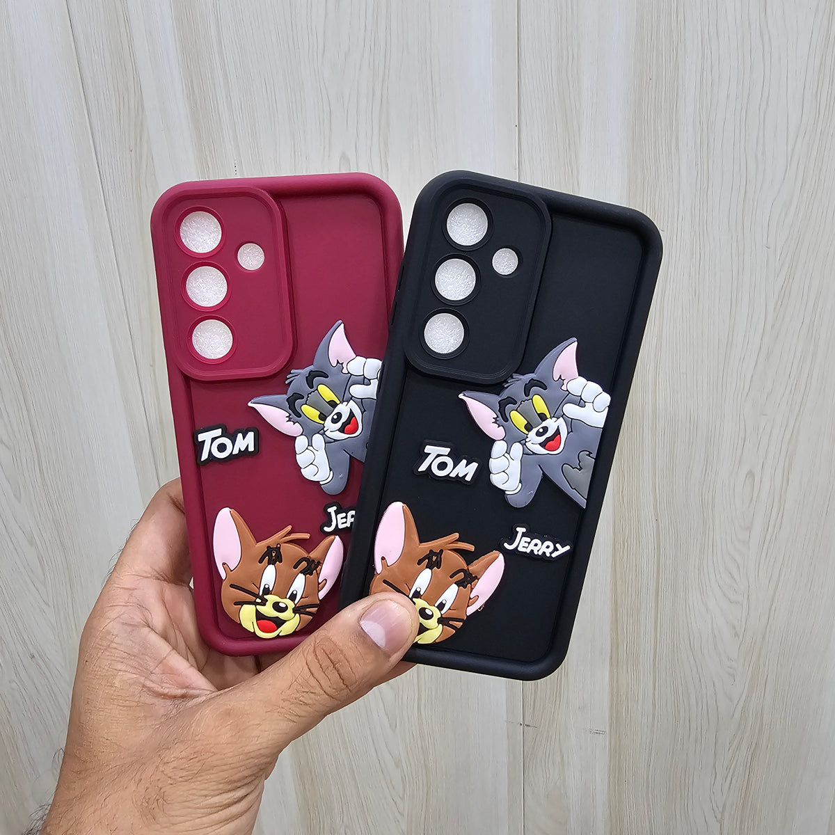 (Pack of 2)Samsung S25 5G Soft Silicone tom & jerry Back Cover Case - Combo 1