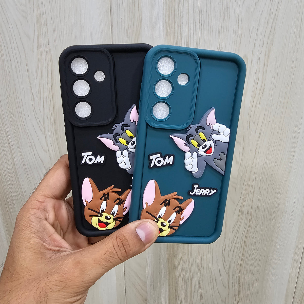(Pack of 2)Samsung S25 5G Soft Silicone tom & jerry Back Cover Case - Combo 2