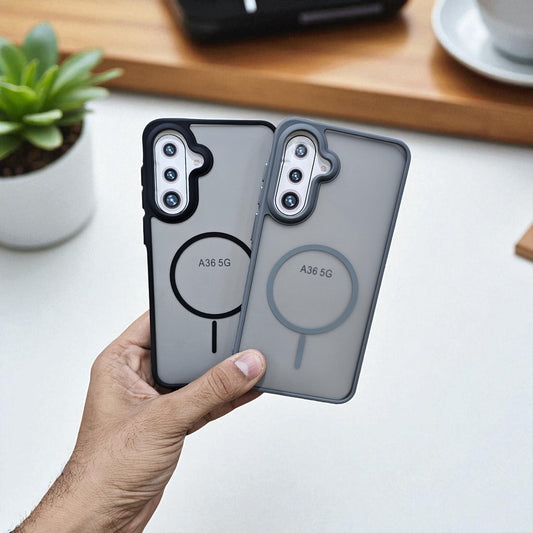 (Pack of 2) Samsung A36 5g Magsafe Printed Metal Buttons Back Case Cover - Combo 2