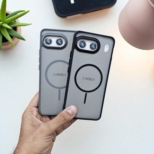 (Pack of 2) OnePlus Nord 4 5g Magsafe Printed Metal Buttons Back Case Cover - Combo 1