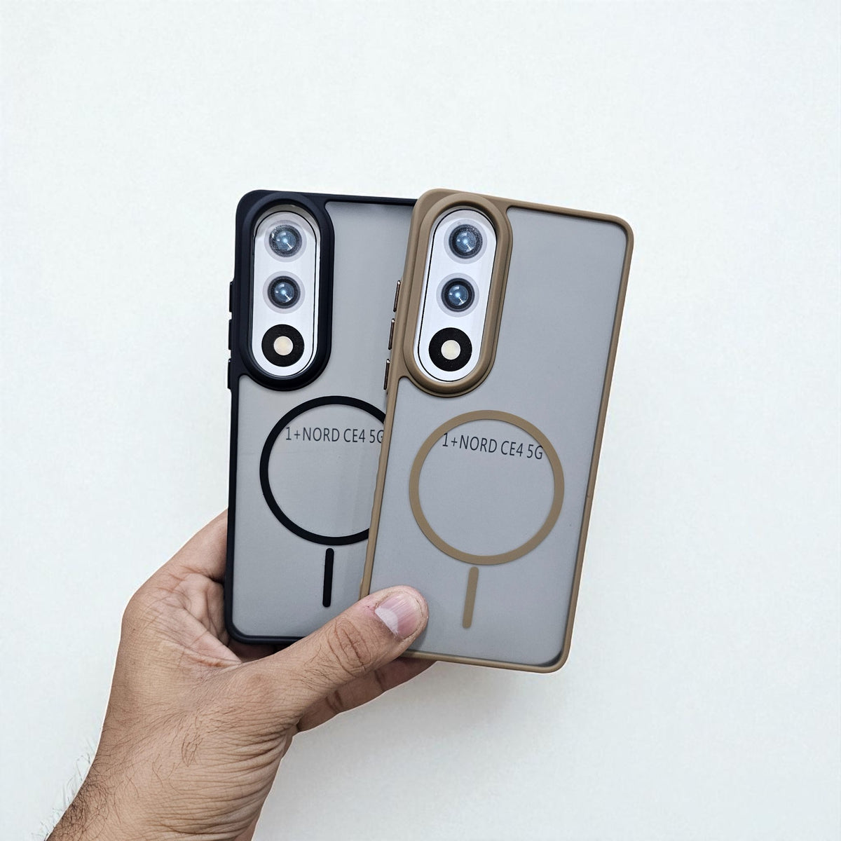 (Pack of 2) OnePlus Nord CE 4 5g Magsafe Printed Metal Buttons Back Case Cover - Combo 2