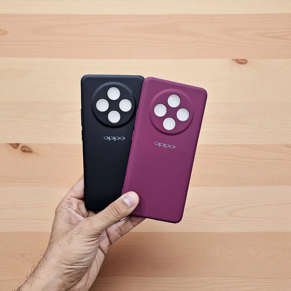 (Pack of 2) Silicone Case Cover for Oppo F27 Pro Plus 5G - Combo 4