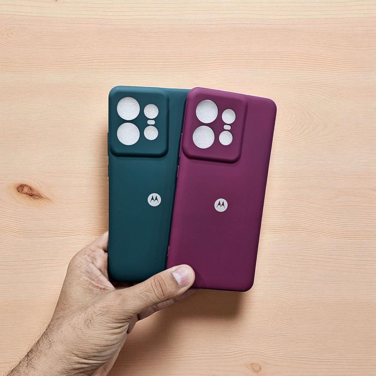 (Pack of 2) Silicone Case Cover for Motorola Moto EDGE 50 Pro 5G - Combo 4