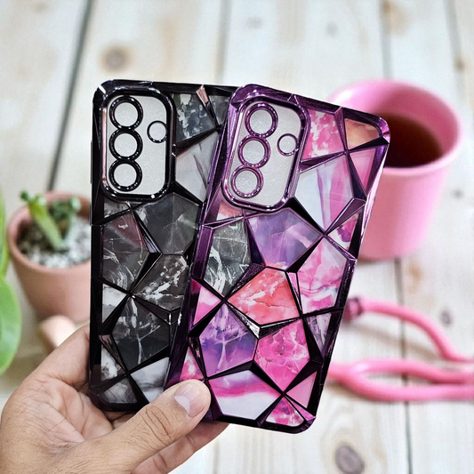 (Pack of 2) Samsung A36 Gradient Glitter Daimond Back Case Cover - Combo 2
