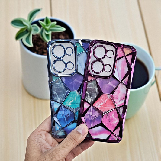 (Pack of 2) Oppo Reno 13 Gradient Glitter Daimond Back Case Cover - Combo 2