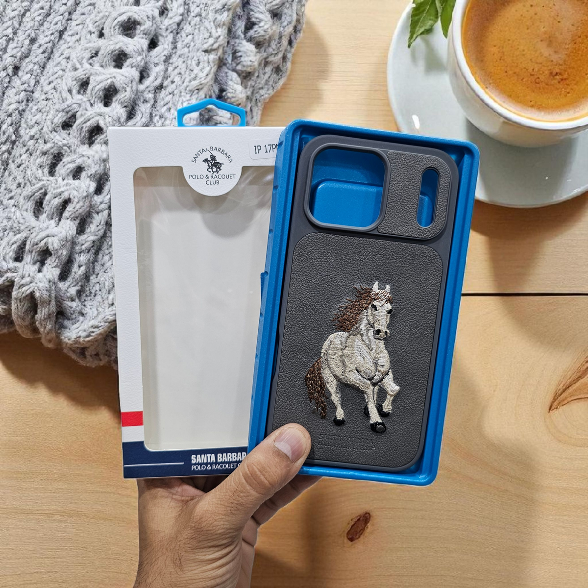 Apple iPhone 17 Pro Max Premium US POLO Assn. Embroidery Leather case - Jockey 1