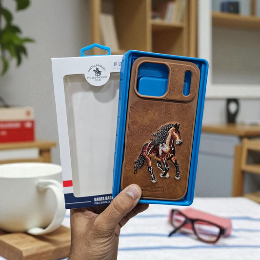 Apple iPhone 17 Pro Max Premium US POLO Assn. Embroidery Leather case - Jockey 3