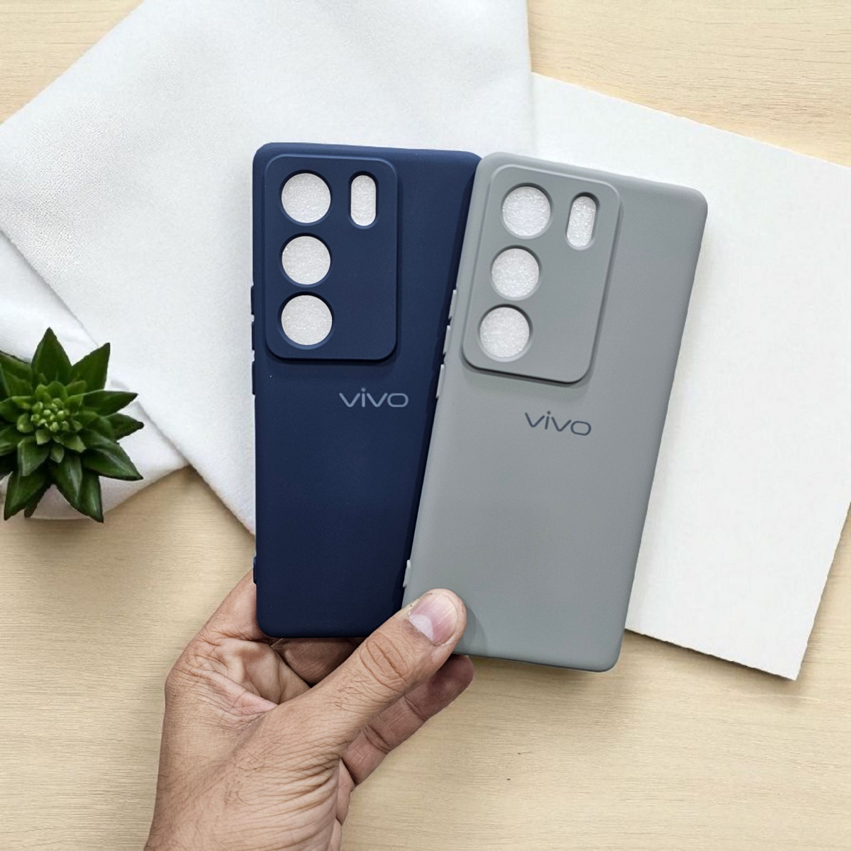 (Pack of 2) Vivo V29/V29 Pro 5G Silicone Back Case Cover - Combo 3